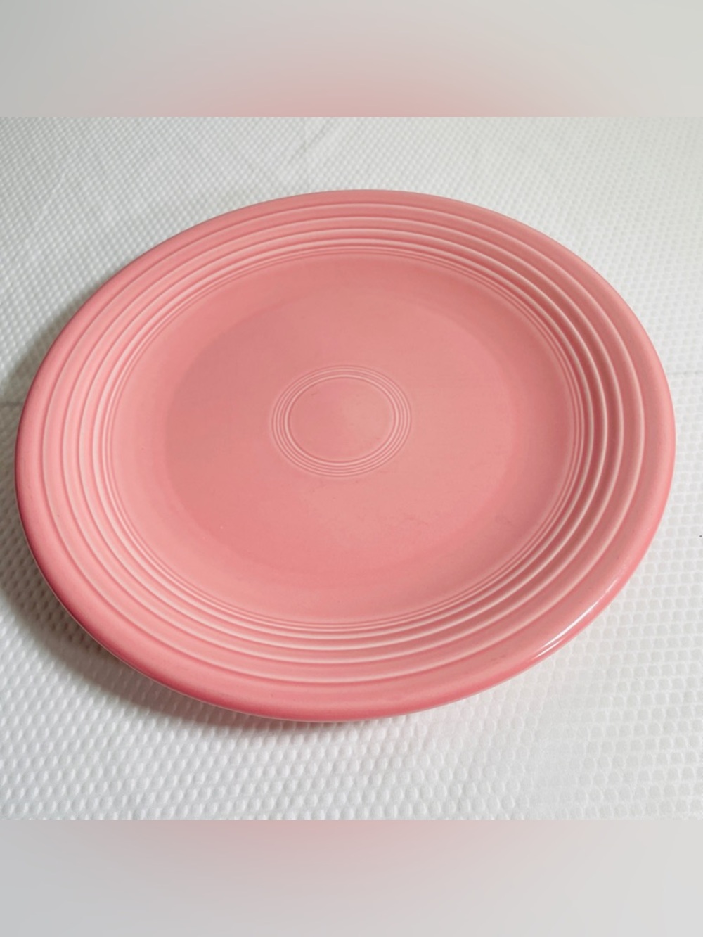 Vintage  Fiesta Coral Pink  11.75” Chop Plate  Genuine HLC Fiesta  USA